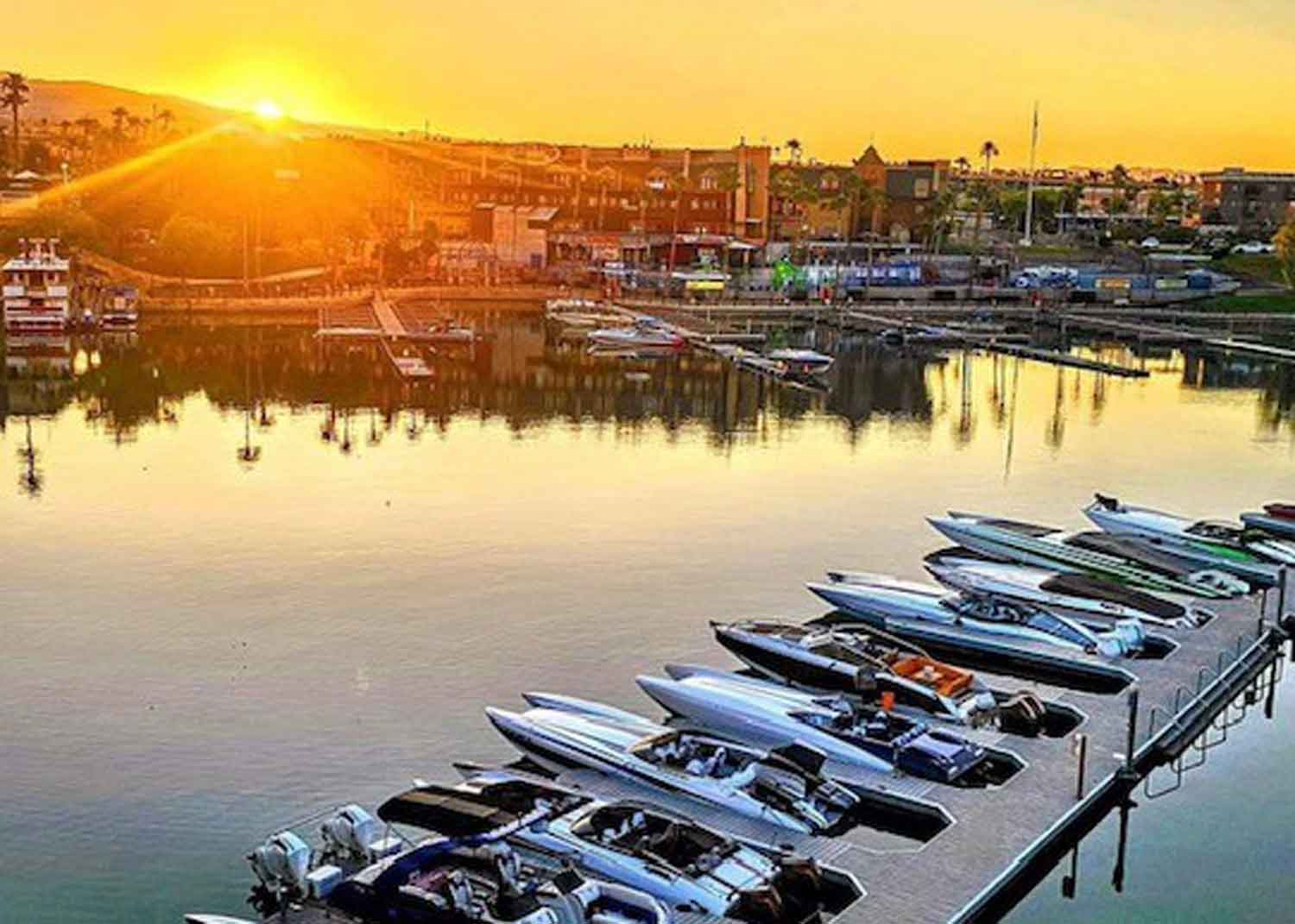 Sunset views over the lake in Lake Havasu City